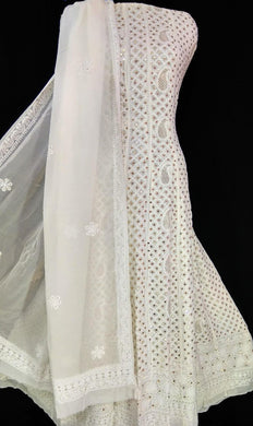 Off-White Lucknowi Kurti