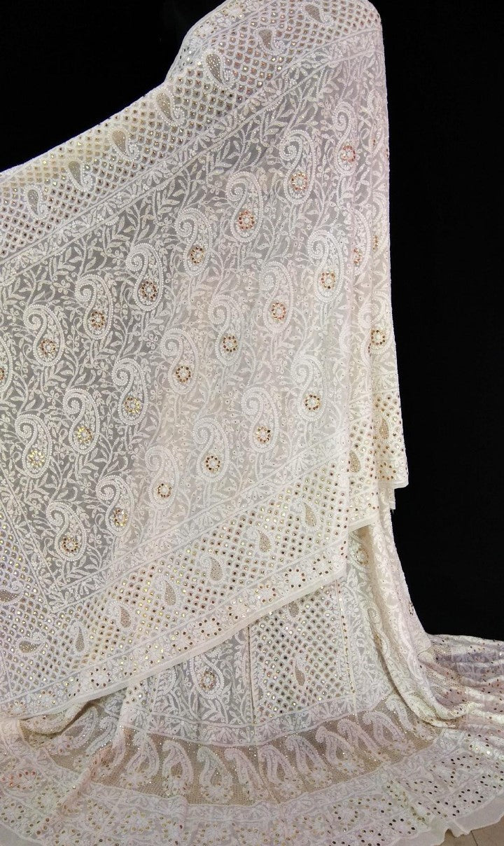 Off-White Lucknowi Kurti